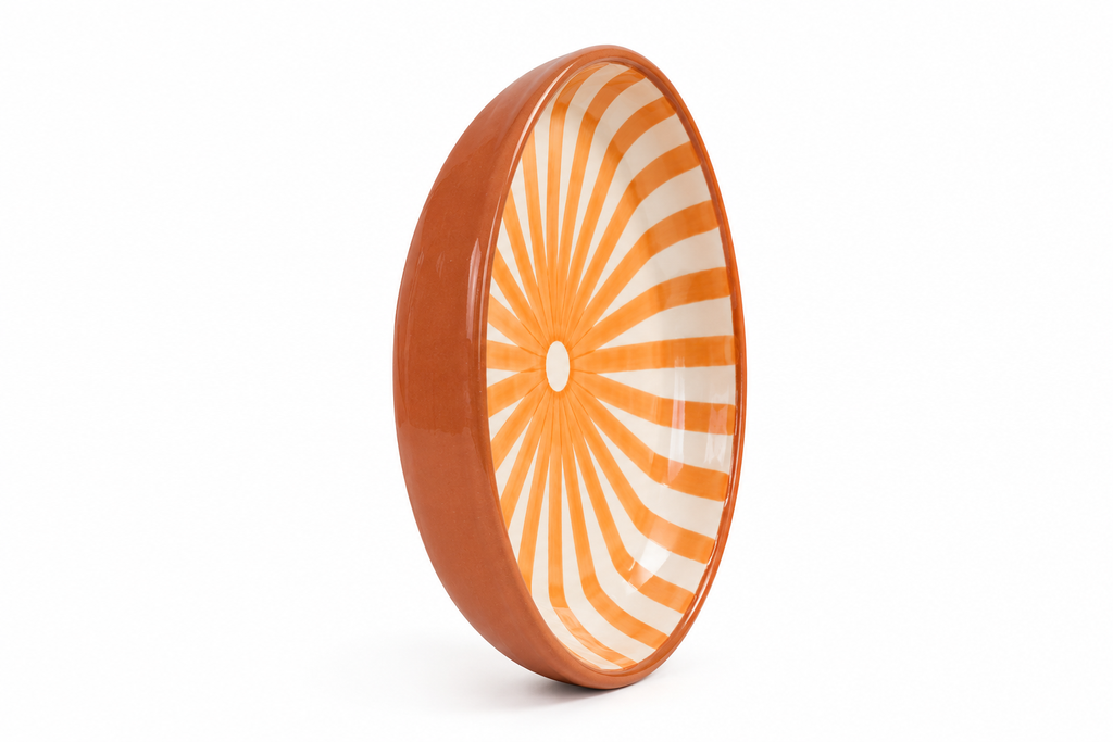 Grand plat orange – Collection SOLEIL – Céramique - Plats & coupelles – vue 2