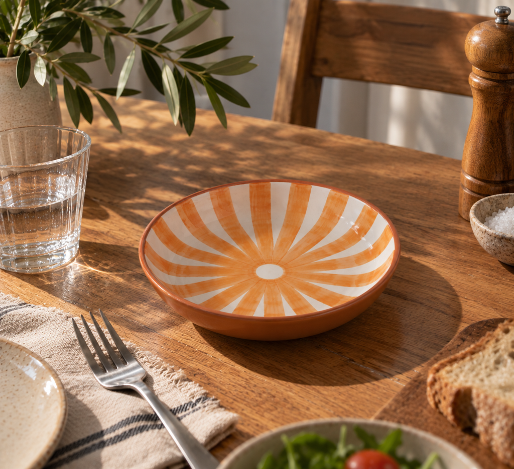 Plat médium orange – Collection SOLEIL – Céramique - Plats & coupelles – vue 3