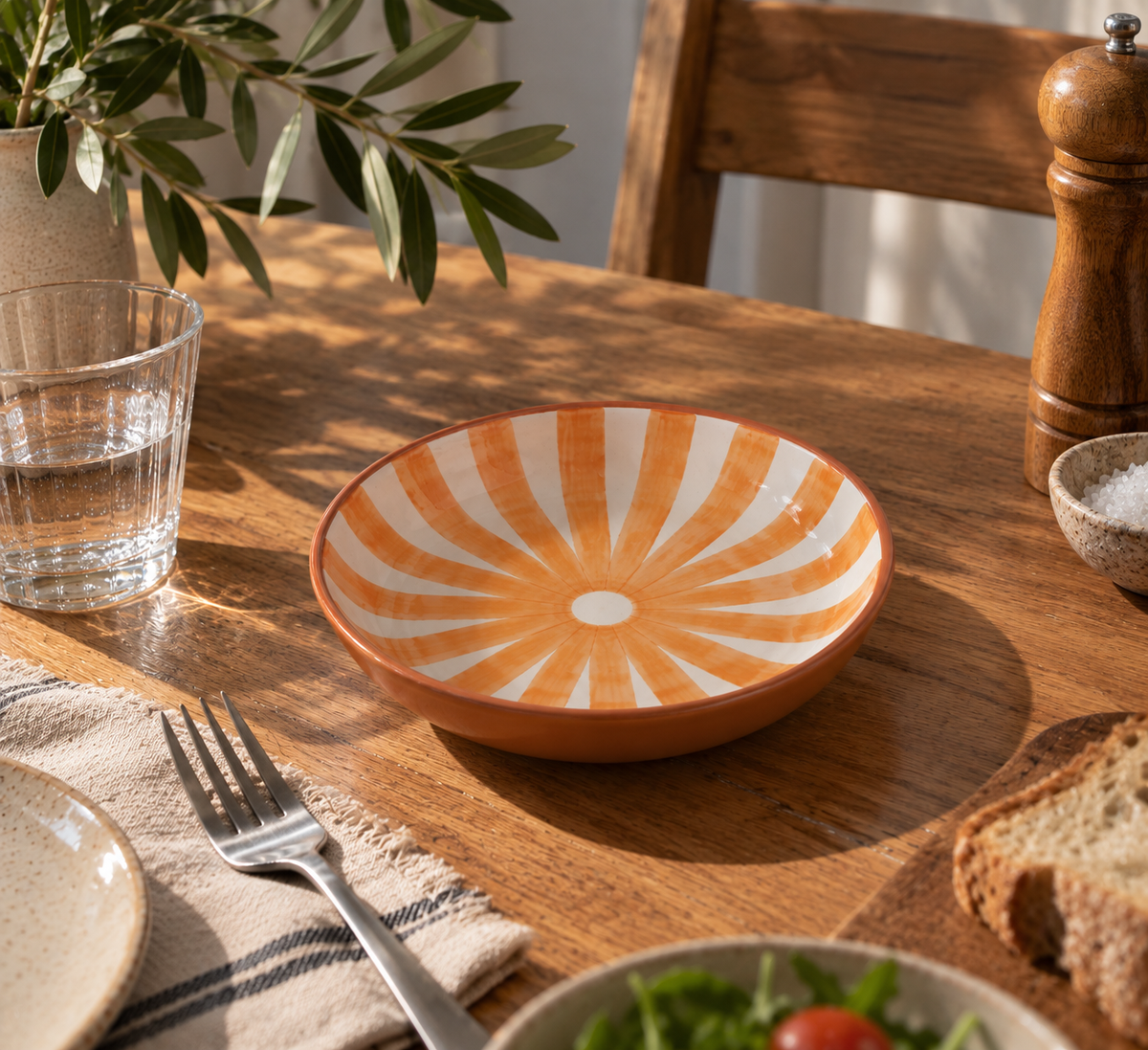Plat médium orange – Collection SOLEIL – Céramique - Plats & coupelles – vue 3