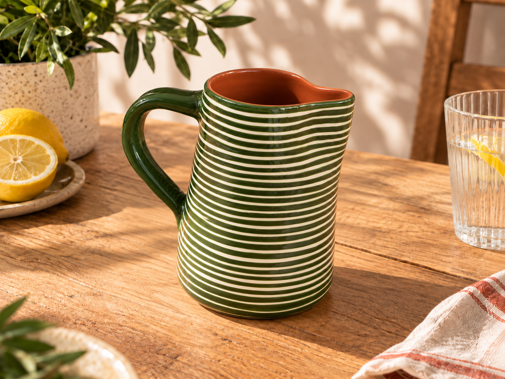 Pichet vert – Collection RAYURE – Céramique - Pichets & carafes – vue 3