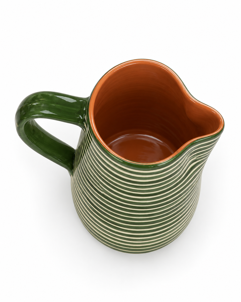 Pichet vert – Collection RAYURE – Céramique - Pichets & carafes – vue 2