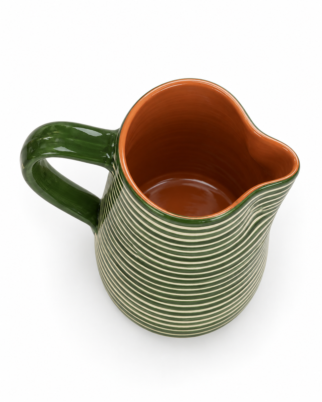 Pichet vert – Collection RAYURE – Céramique - Pichets & carafes – vue 2