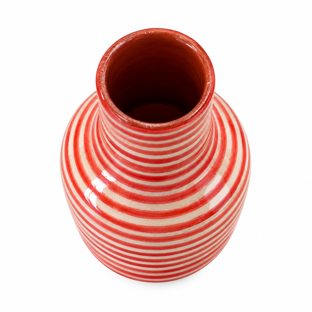 Mini Vase rouge – Collection STRIPE – Céramique - Vases – vue 2