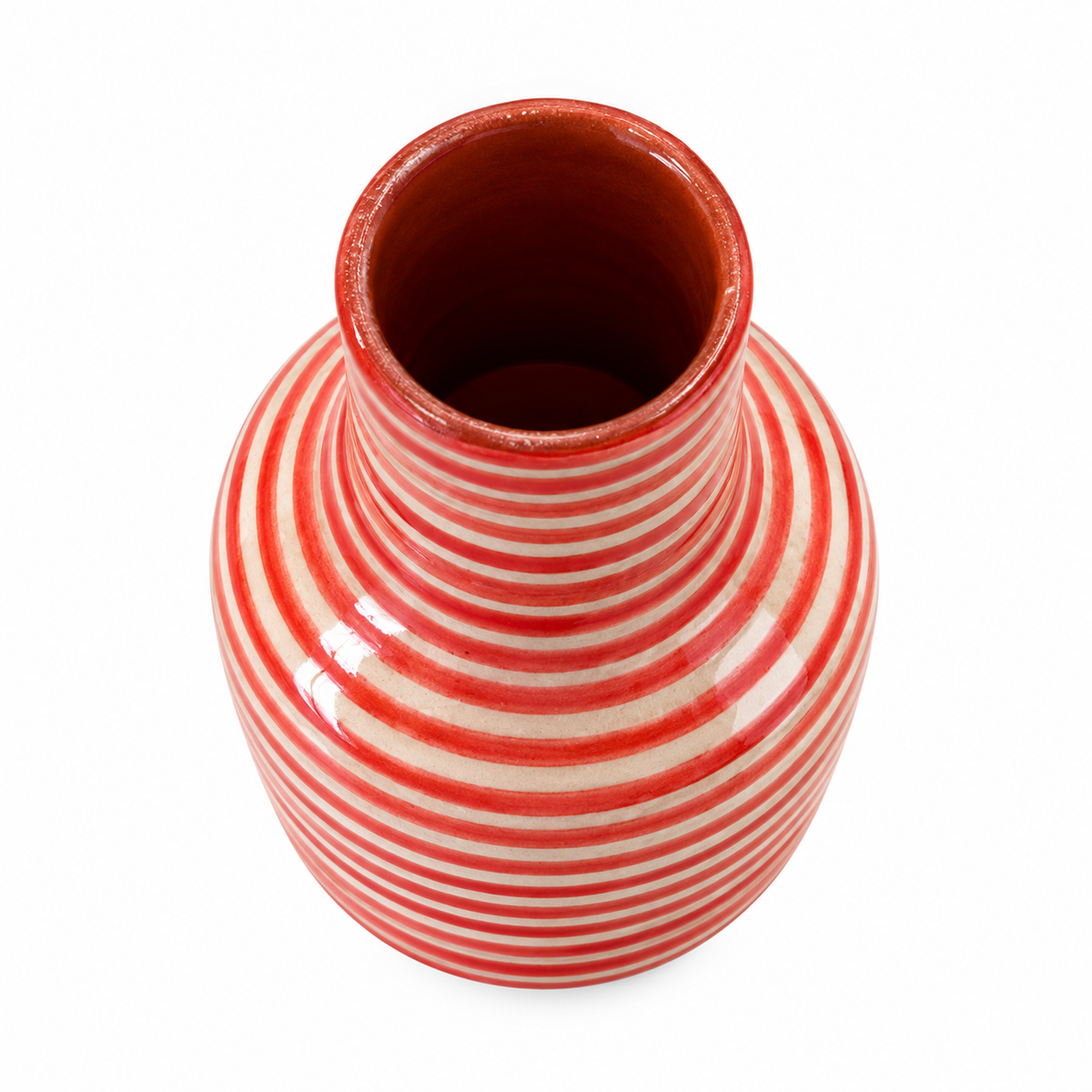 Mini Vase rouge – Collection STRIPE – Céramique - Vases – vue 2