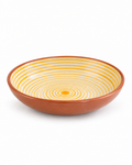 Plat médium jaune – Collection RAYURE – Céramique - Plats & coupelles