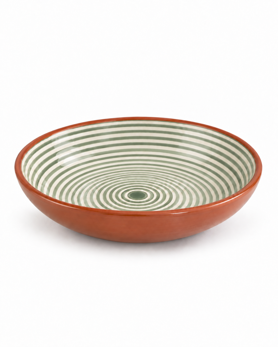 Plat médium sauge – Collection RAYURE – Céramique - Plats & coupelles