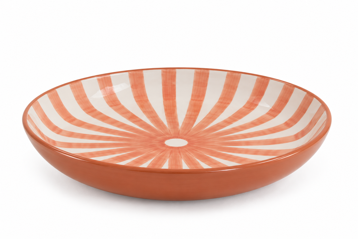 Grand plat terracotta – Collection SOLEIL – Céramique - Plats & coupelles