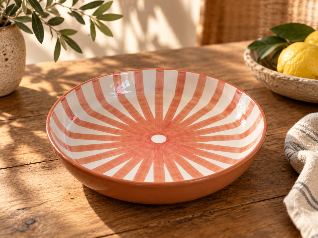 Grand plat terracotta – Collection SOLEIL – Céramique - Plats & coupelles – vue 3