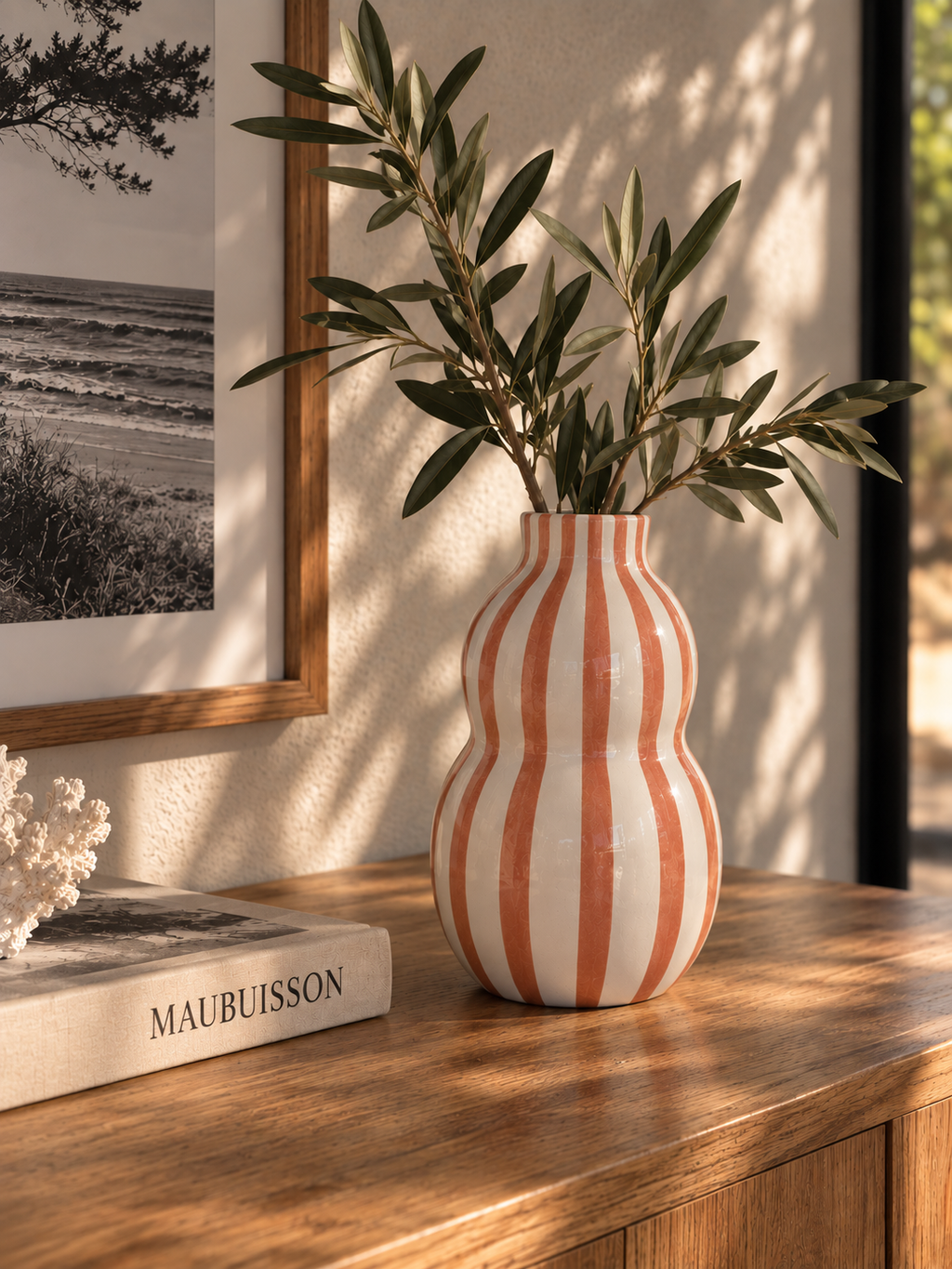 Vase gourde terracotta – Collection SOLEIL – Céramique - Vases – vue 3