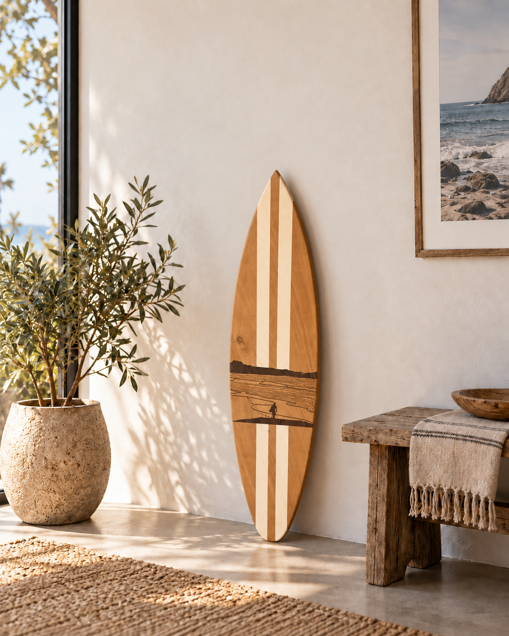 Planche de surf décorative Aube – 120 cm