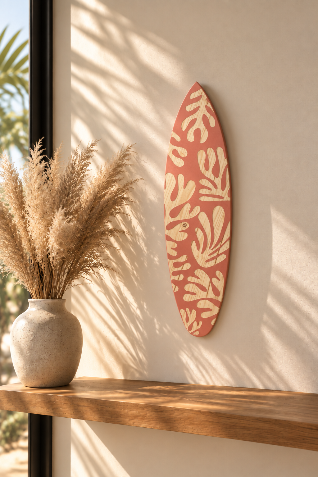 Planche de surf décorative Corail rouge – 80 cm