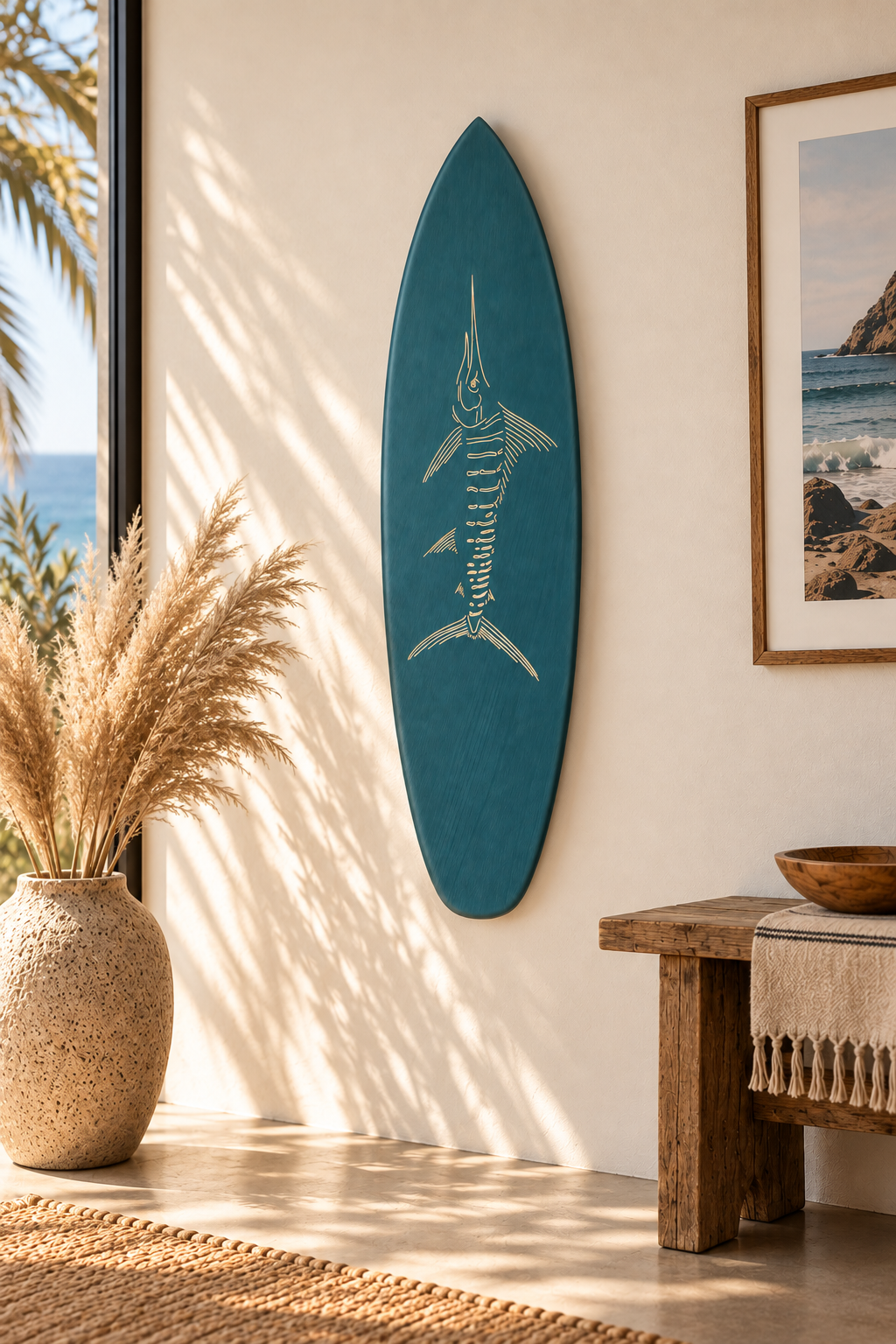 Planche de surf décorative Varek Marlin – 120 cm