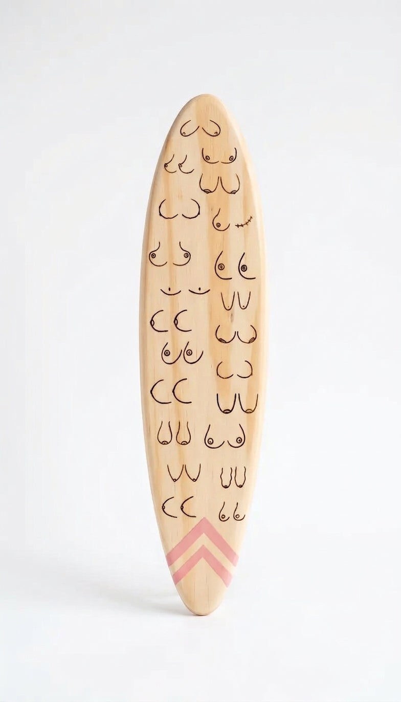 Planche de surf décorative Mini rose – 80 cm