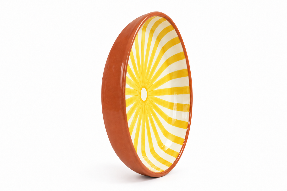Grand plat jaune – Collection SOLEIL – Céramique - Plats & coupelles