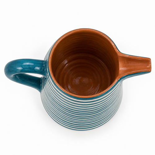 Carafe 1 L teal – Collection RAYURE – Céramique - Pichets & carafes – vue 2